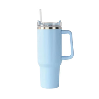 40Oz Stainless Steel Insulated Water Bottle with Handle Drinking Cups Keeps Cold Tumbler with Lid Straw Mug for Summer Outdoor