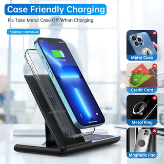 3-in-1 Fast Wireless Charging Station (18W) for iPhone, Apple Watch & AirPods