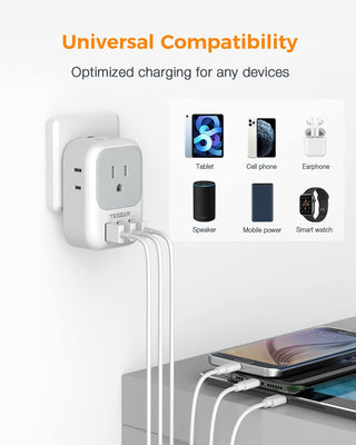  4-Port USB Wall Charger Extender