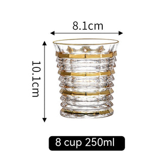 Golden Trim Gold Line Wine Glass Whiskey Decoration Cup