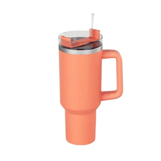 40Oz Stainless Steel Insulated Water Bottle with Handle Drinking Cups Keeps Cold Tumbler with Lid Straw Mug for Summer Outdoor