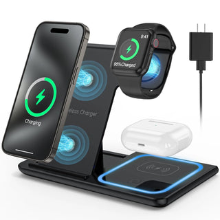 3-in-1 Fast Wireless Charging Station (18W) for iPhone, Apple Watch & AirPods