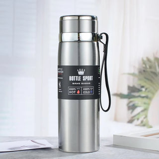 1000Ml Thermal Water Bottle Thermos Vacuum Flask Double Stainless Steel Coffee Tea Insulated Cup Leakage-Proof for Office