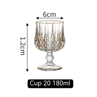 Golden Trim Gold Line Wine Glass Whiskey Decoration Cup