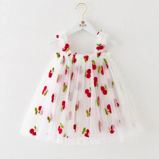 Tropical Spring Bloom Layered Tulle Dress for Toddler Girls