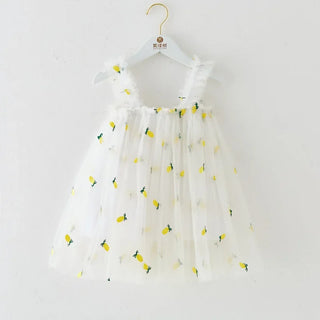 Tropical Spring Bloom Layered Tulle Dress for Toddler Girls