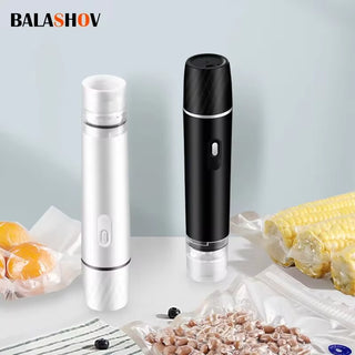 Portable Mini Handheld Vacuum Sealer for Kitchen - USB Electric Food Packing Machine