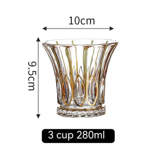 Golden Trim Gold Line Wine Glass Whiskey Decoration Cup